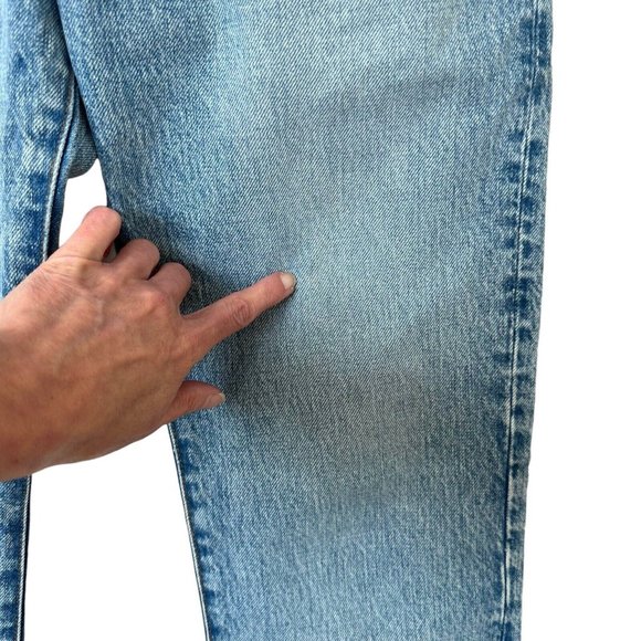 Madewell Petite '90s Straight Jean Womens 26P Blue Mercer Wash READ High Rise - Picture 3 of 16